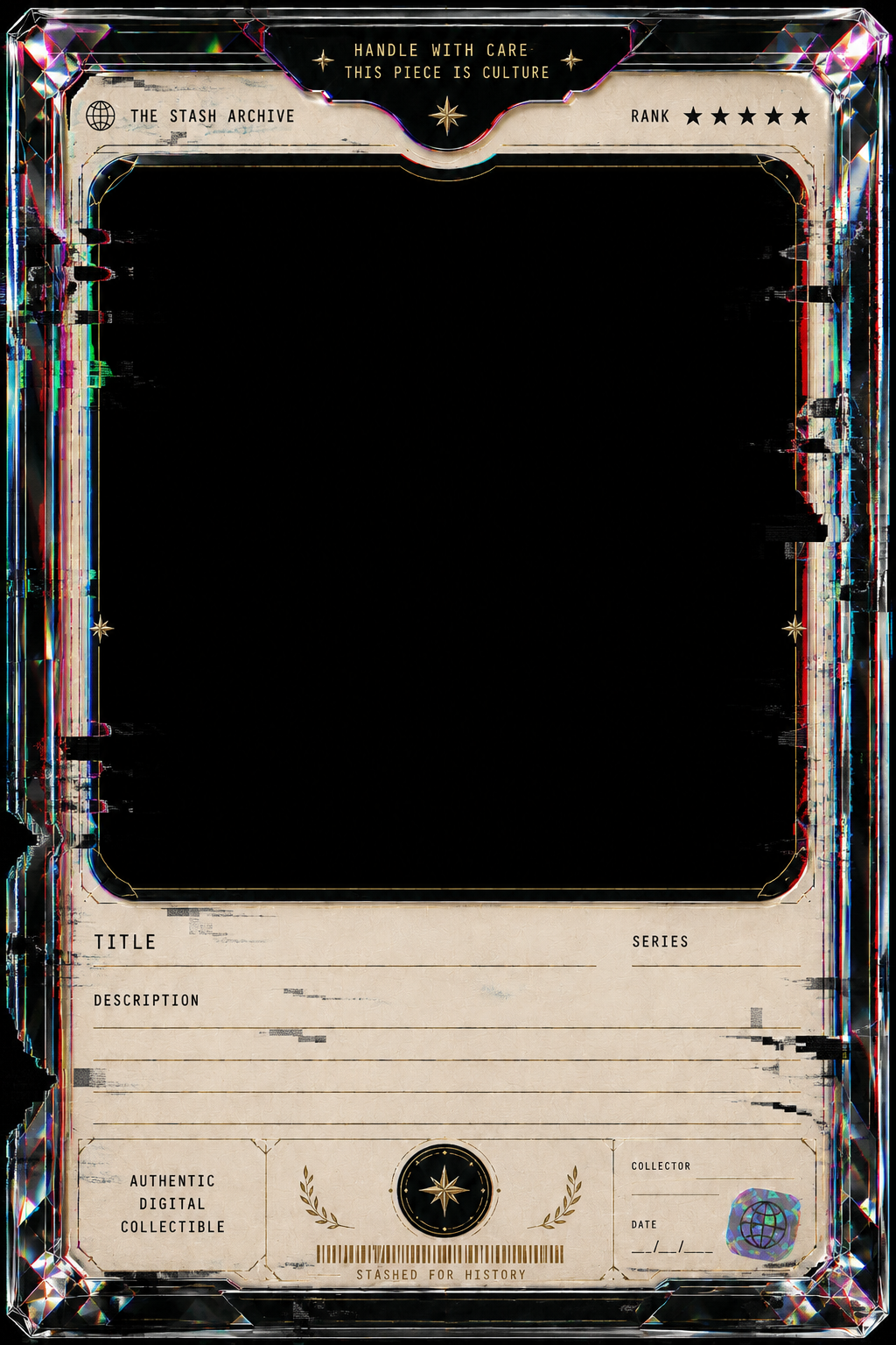 Corrupted Stash Card template