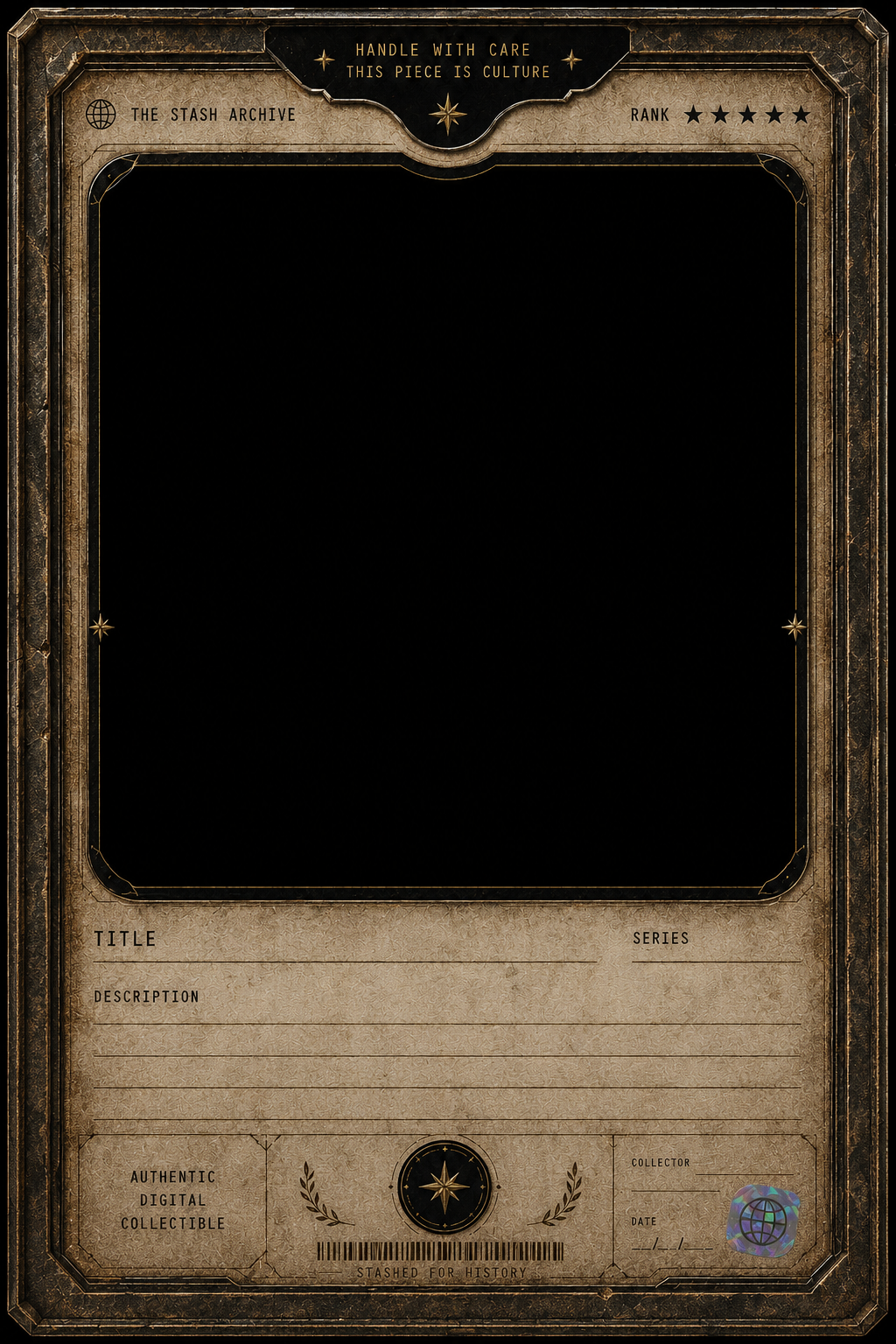 Heritage Stash Card template