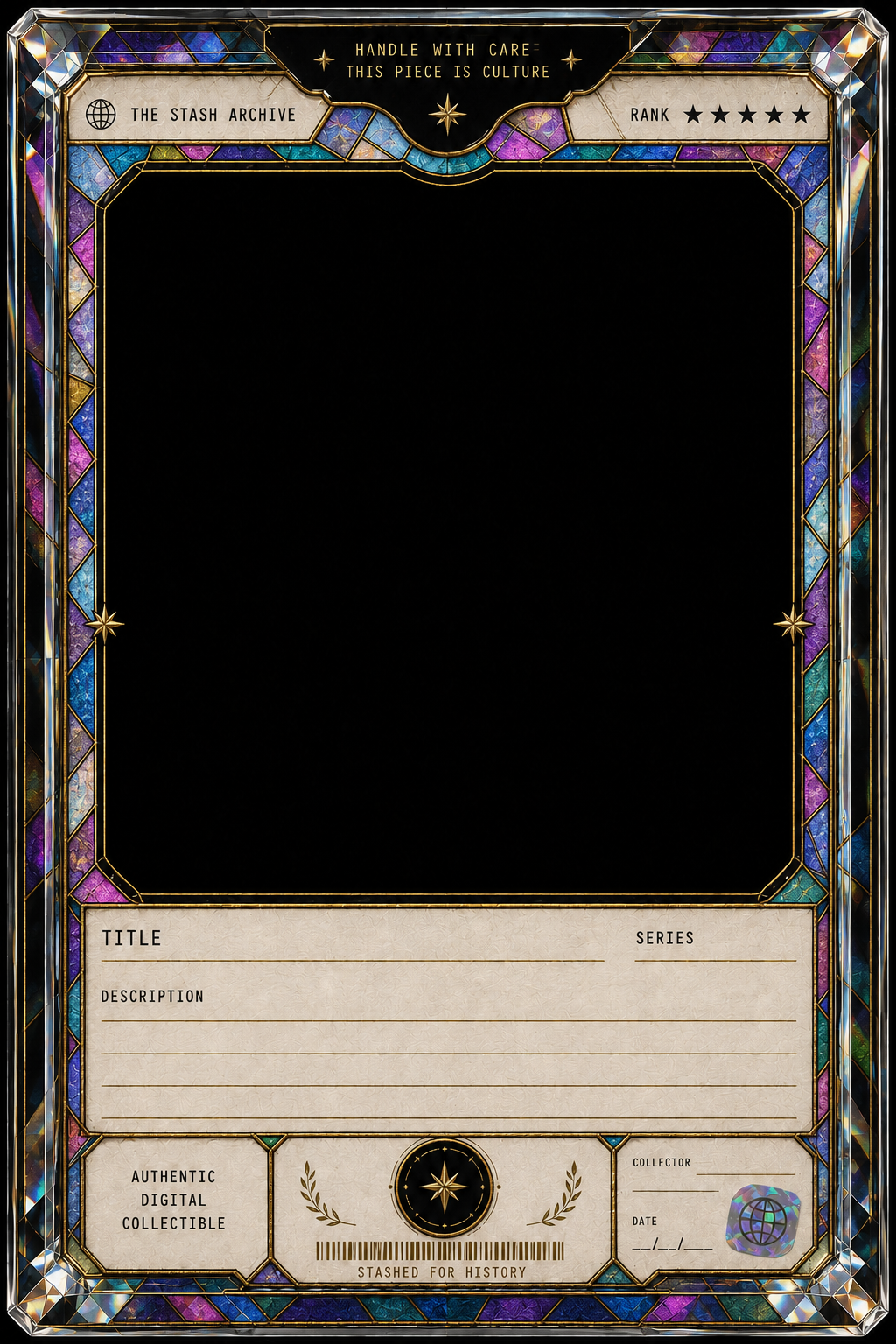 Prism Stash Card template